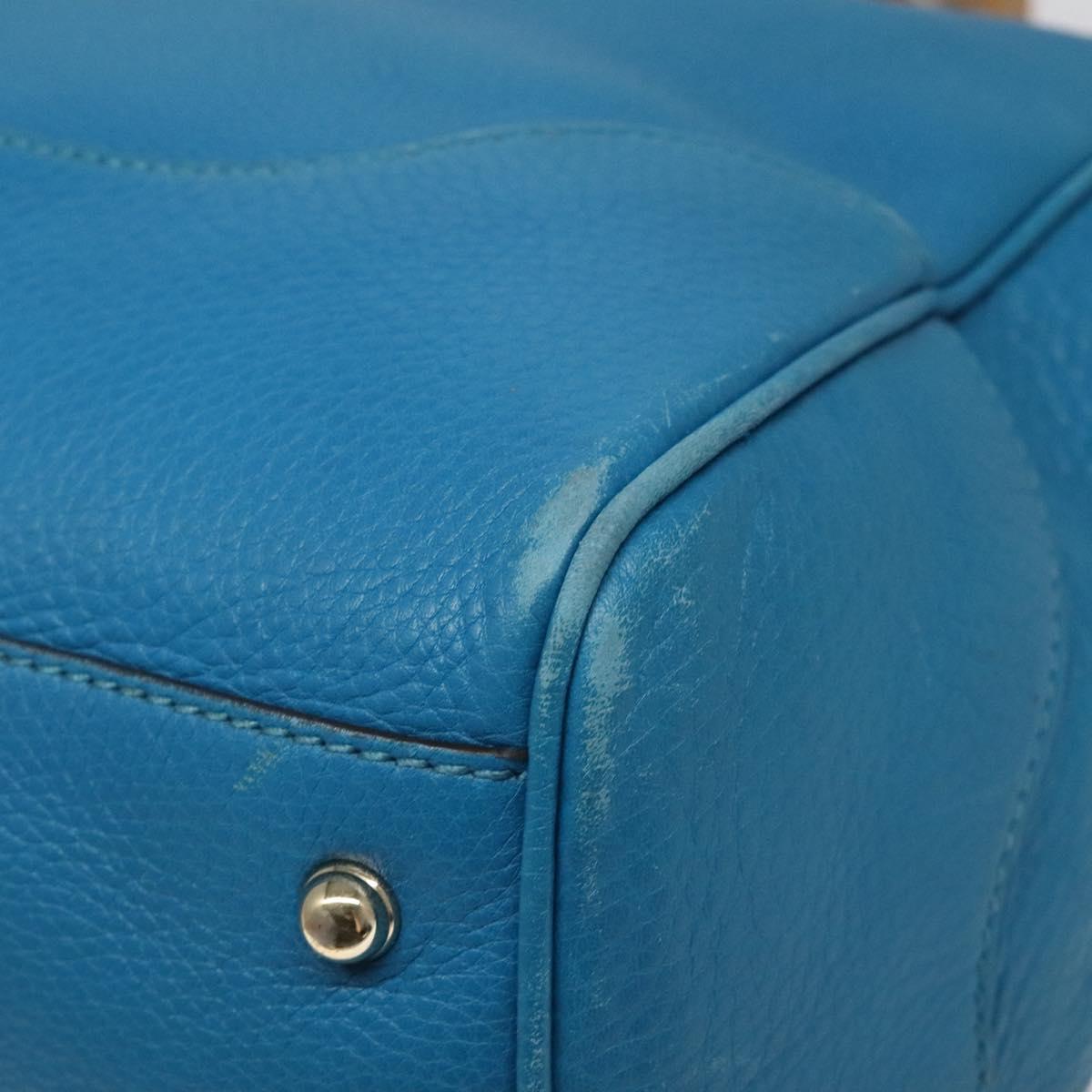 Gucci Bamboo, Blue, Leather, handbag