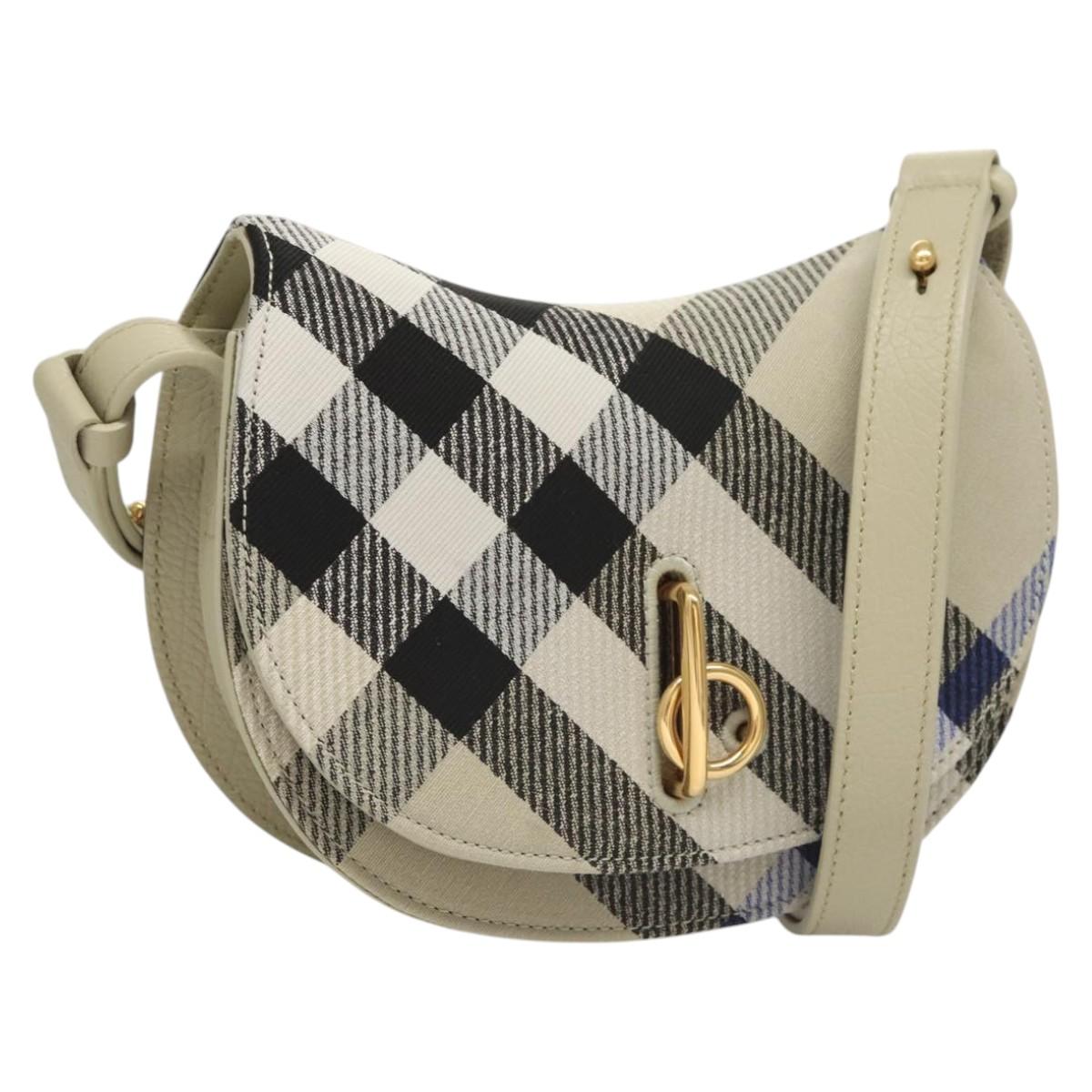 Burberry, Grey, Canvas, shoulder