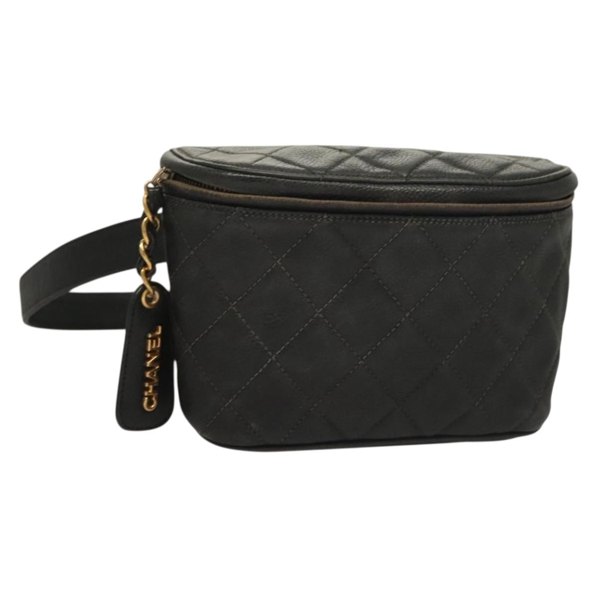 Chanel Vintage, Black, Leather, shoulder