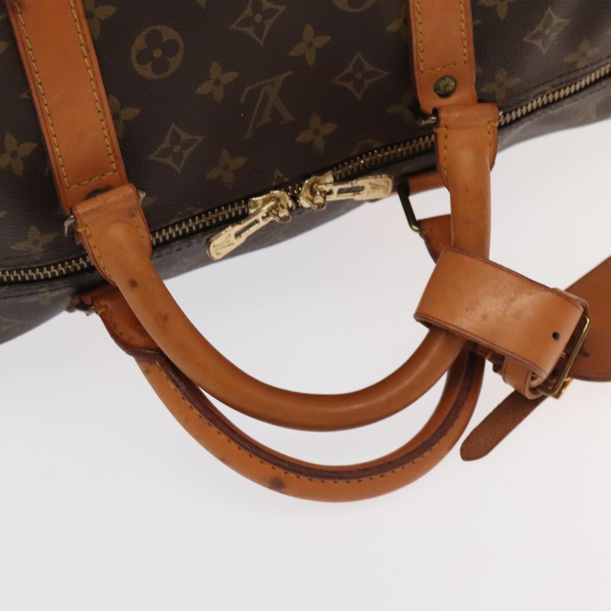 Louis Vuitton Keepall Bandoulière 60, Brown, Canvas, travel