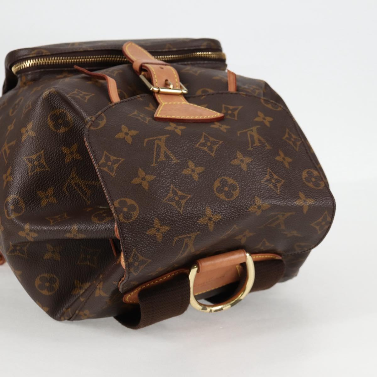 Louis Vuitton Montsouris GM, Brown, Canvas, backpack