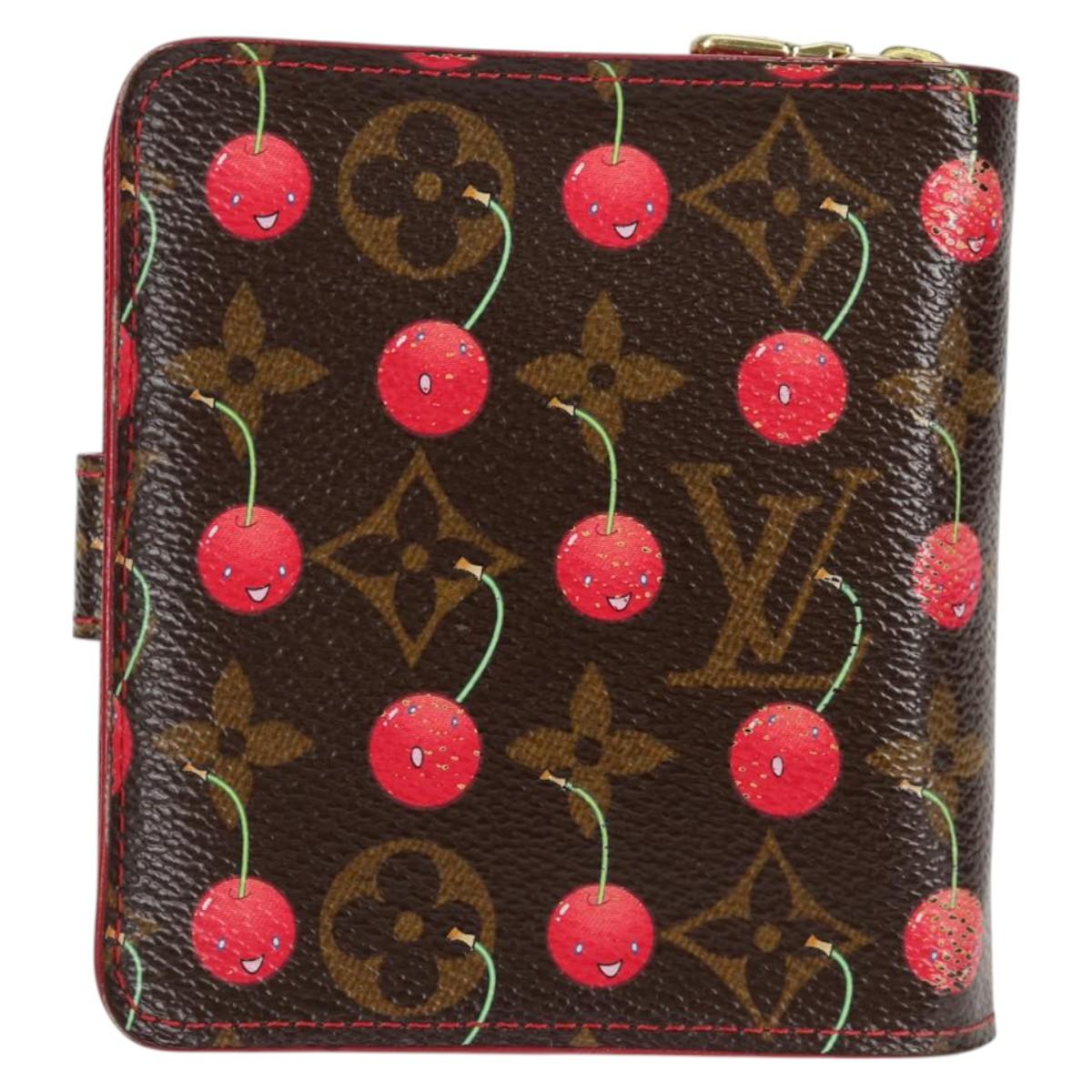 Louis Vuitton Compact zip, Brown, Canvas, wallet