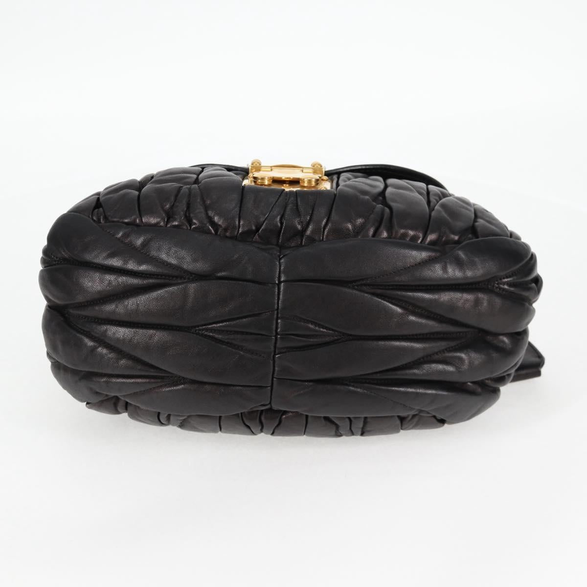 Miu Miu Coffer, Black, Leather, handbag