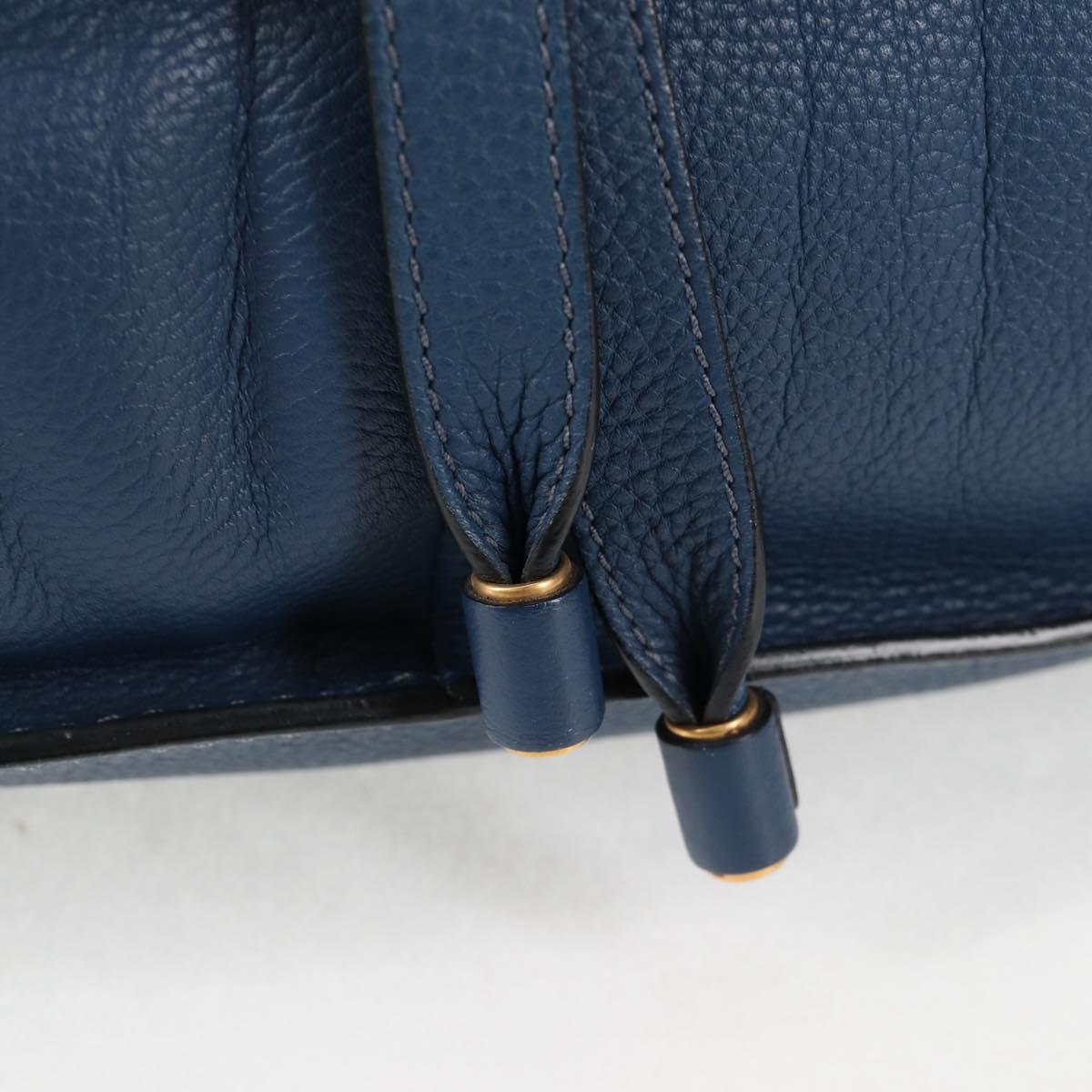 Chloé Marcie, Navy, Leather, handbag