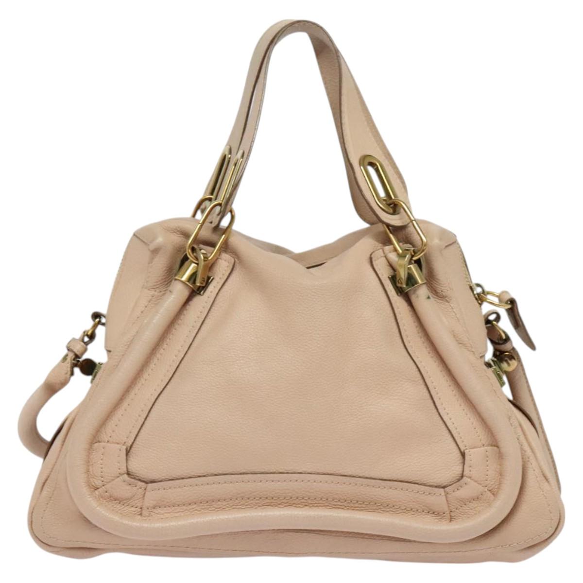 Chloé Paraty, Beige, Leather, handbag