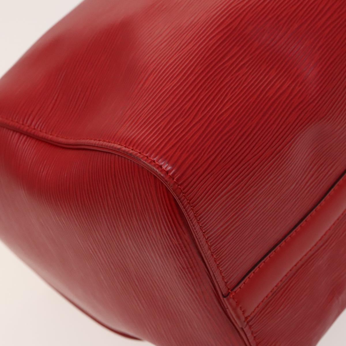 Louis Vuitton Keepall 45, Red, Leather, travel