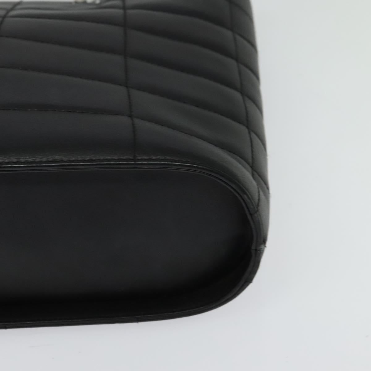 Chanel Chocolate bar, Black, Leather, handbag