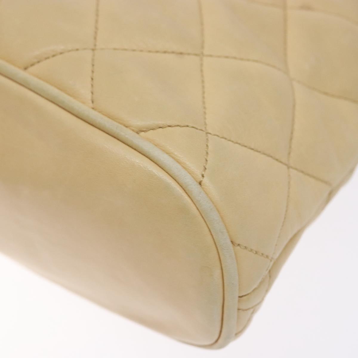 Chanel Quilted, Beige, Leather, shoulder