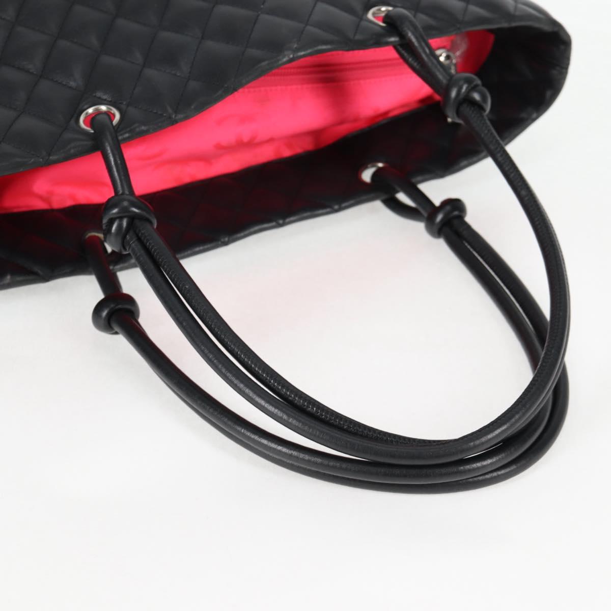 Chanel Cambon, Black, Leather, handbag