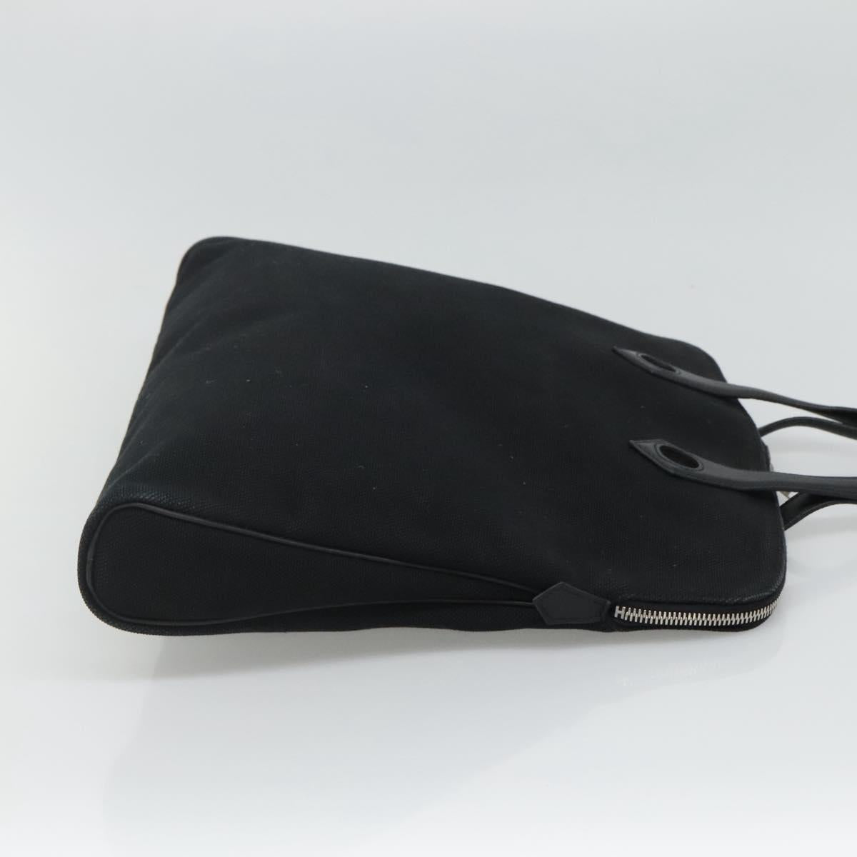 Hermès Heeboo, Black, Canvas, handbag