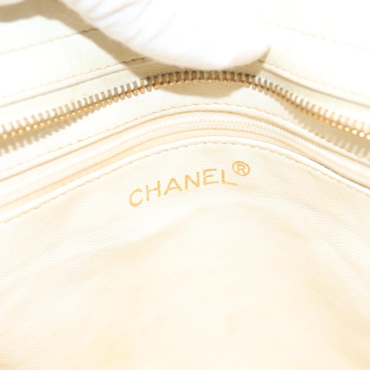 Chanel, White, Leather, shoulder
