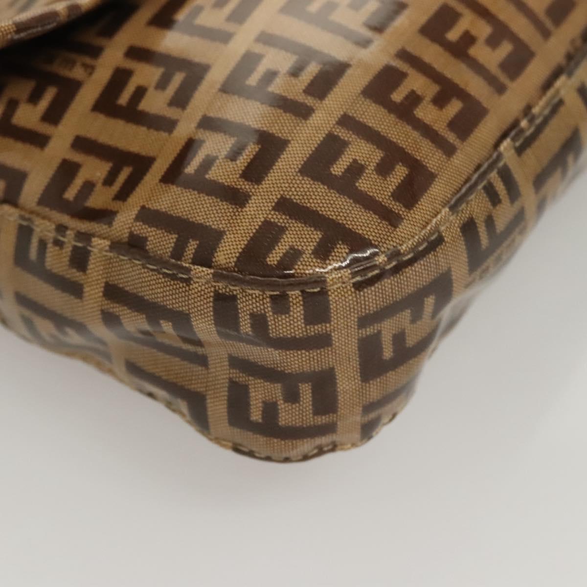 Fendi Baguette, Brown, Canvas, shoulder