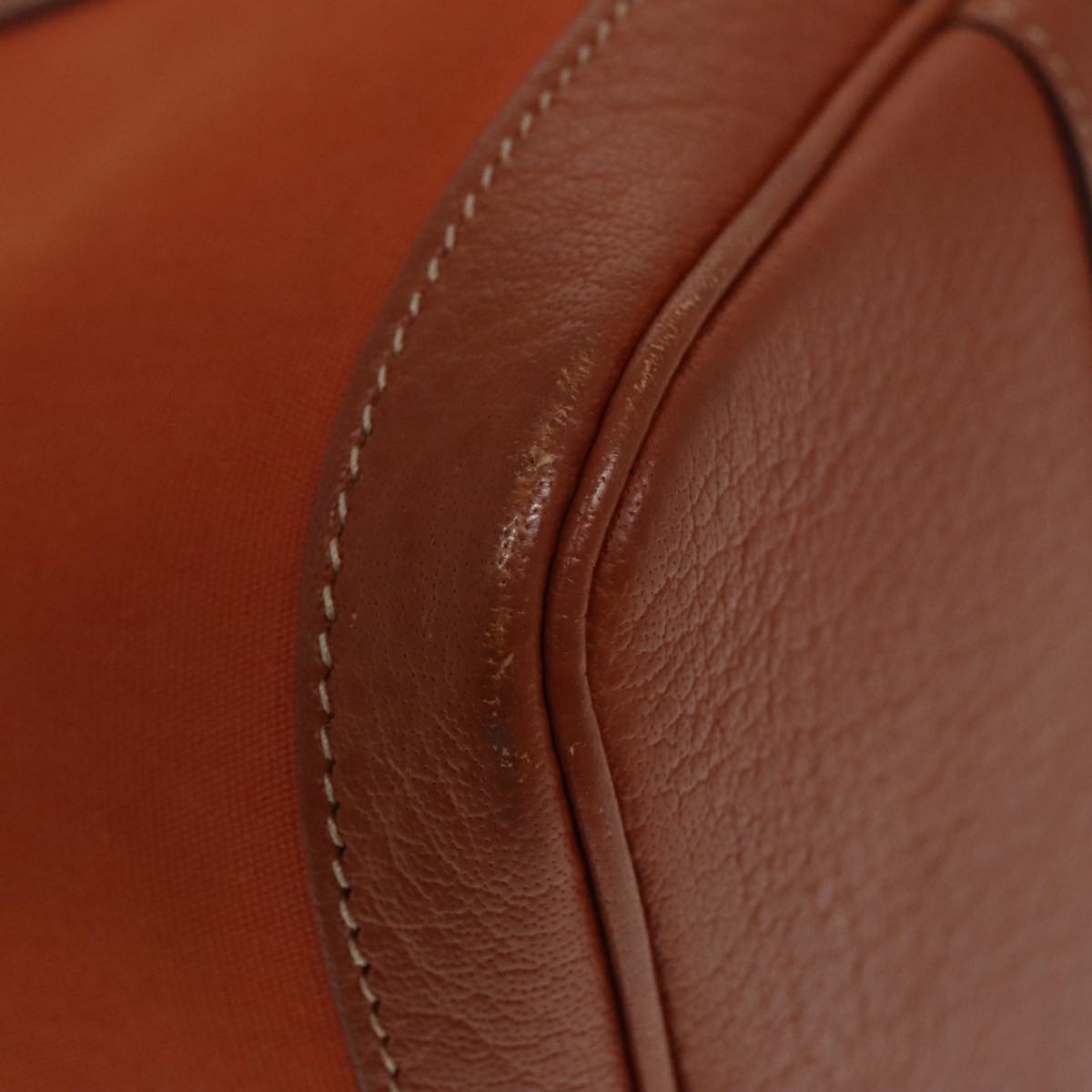 Hermès Garden Party, Brown, Canvas, handbag