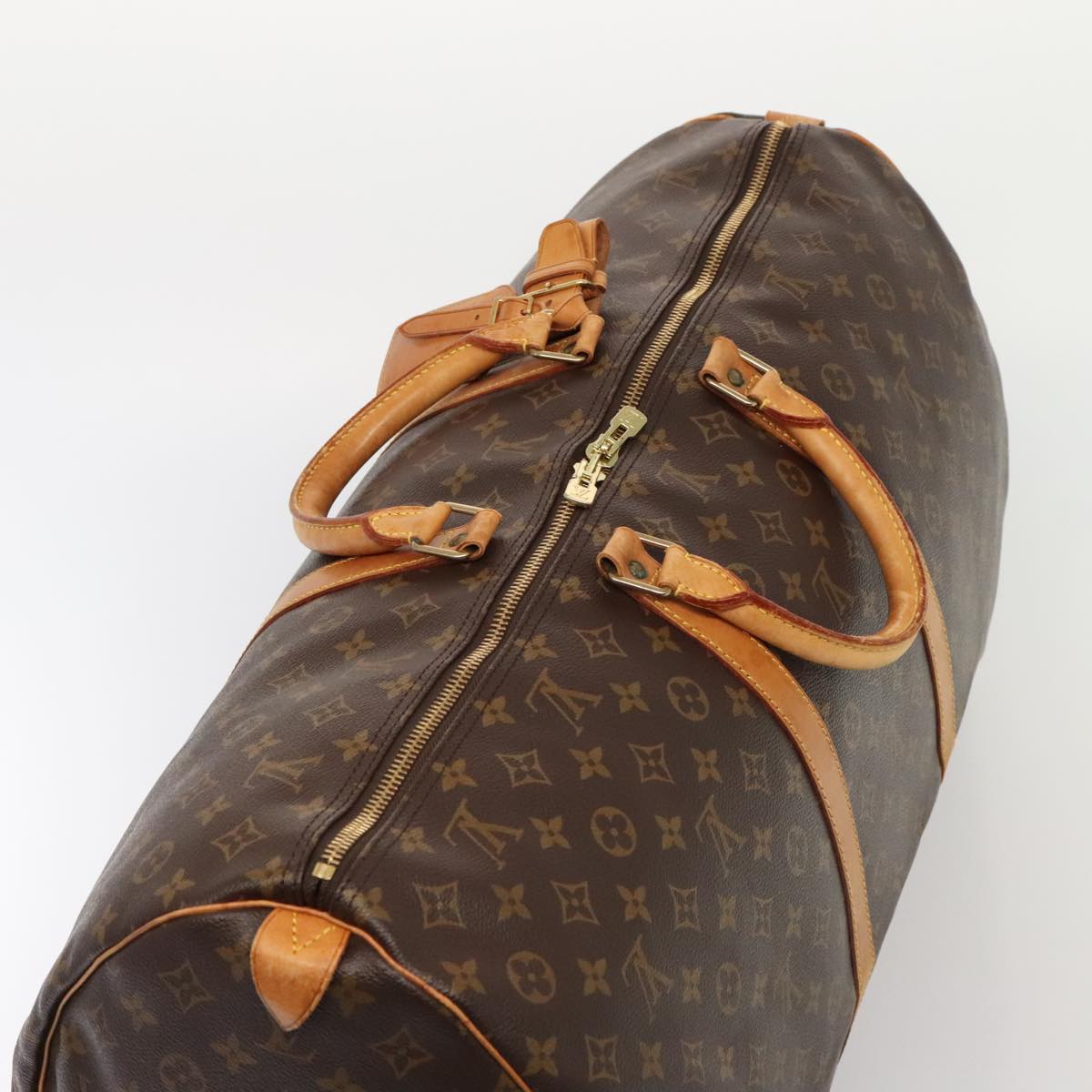 Louis Vuitton Keepall 60, Brown, Canvas, travel