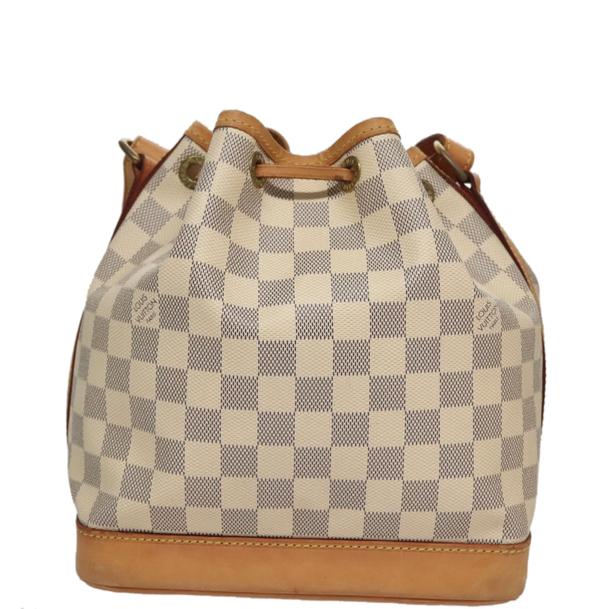 Louis Vuitton Noé, White, Canvas, shoulder