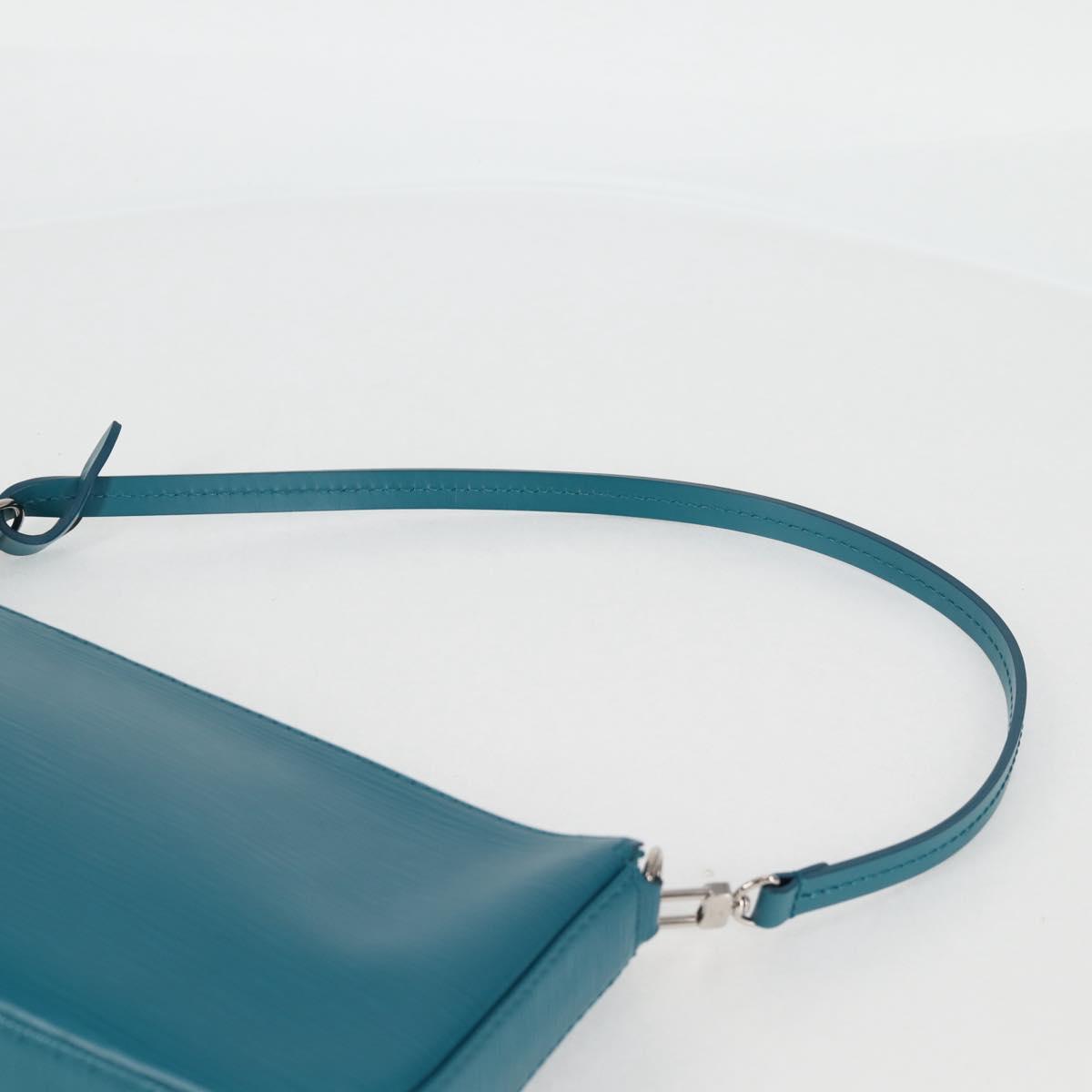 Louis Vuitton Pochette Accessoire, Blue, Leather, clutch