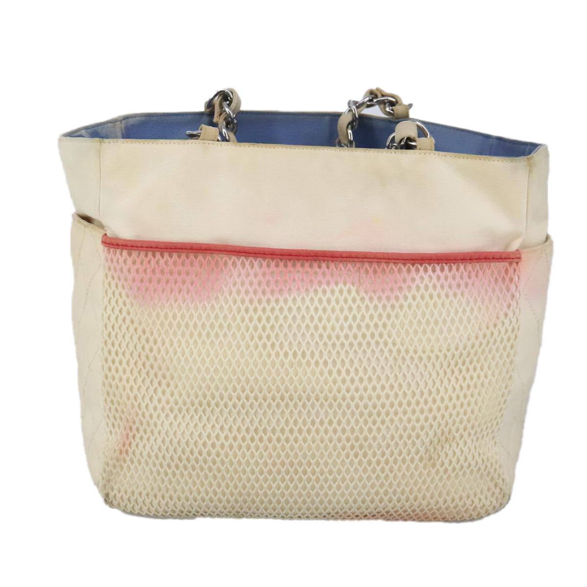 Chanel Numero 5, White, Canvas, tote