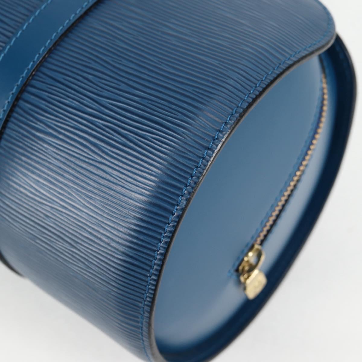 Louis Vuitton Soufflot, Blue, Leather, handbag