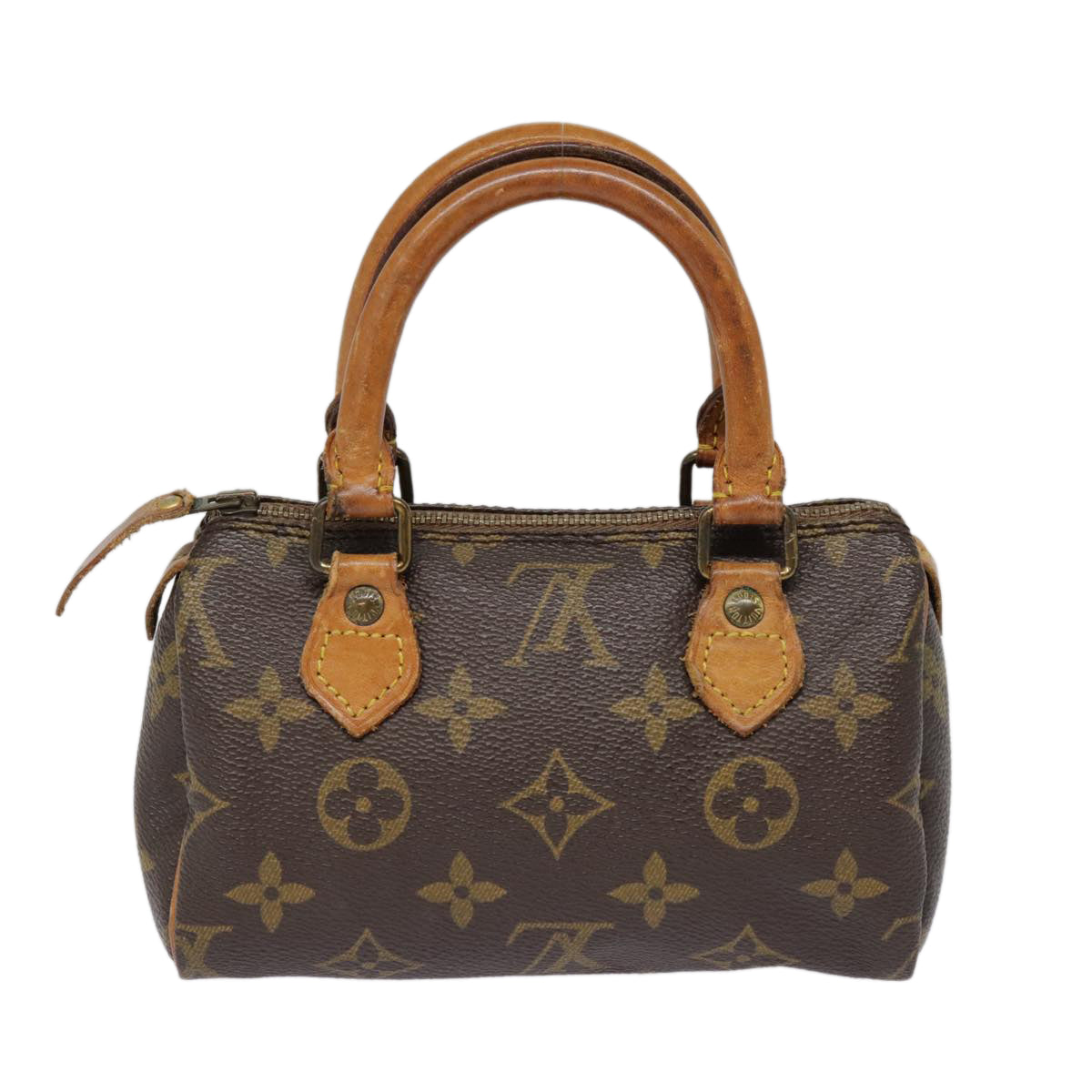 Louis Vuitton Mini speedy, Blue, Canvas, handbag