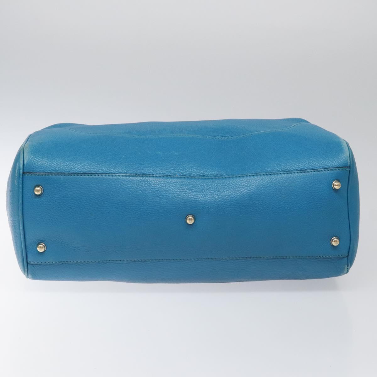 Gucci Bamboo, Blue, Leather, handbag