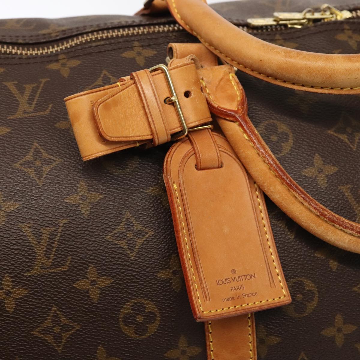 Louis Vuitton Keepall 60, Brown, Canvas, travel