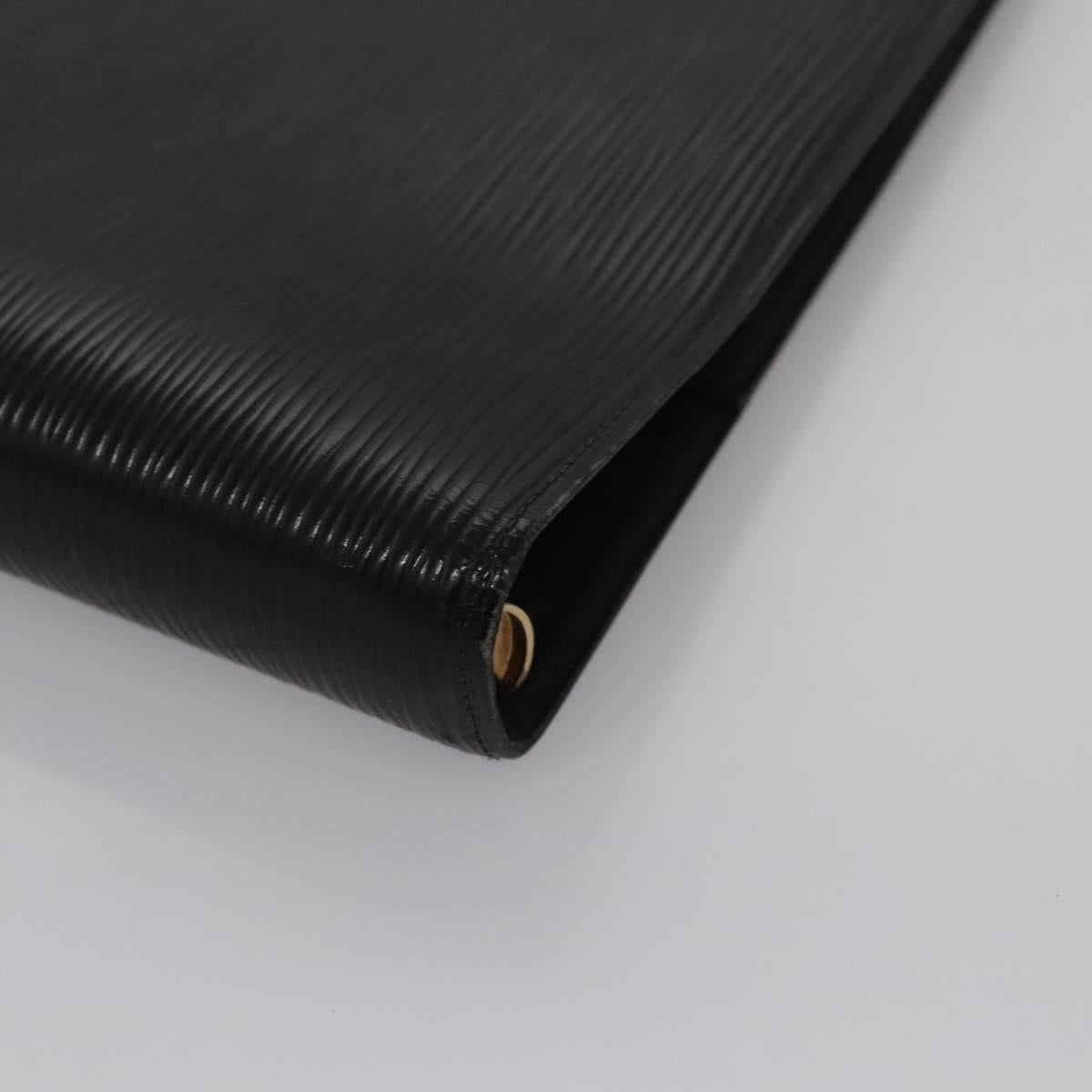 Louis Vuitton Agenda cover, Black, Leather, wallet