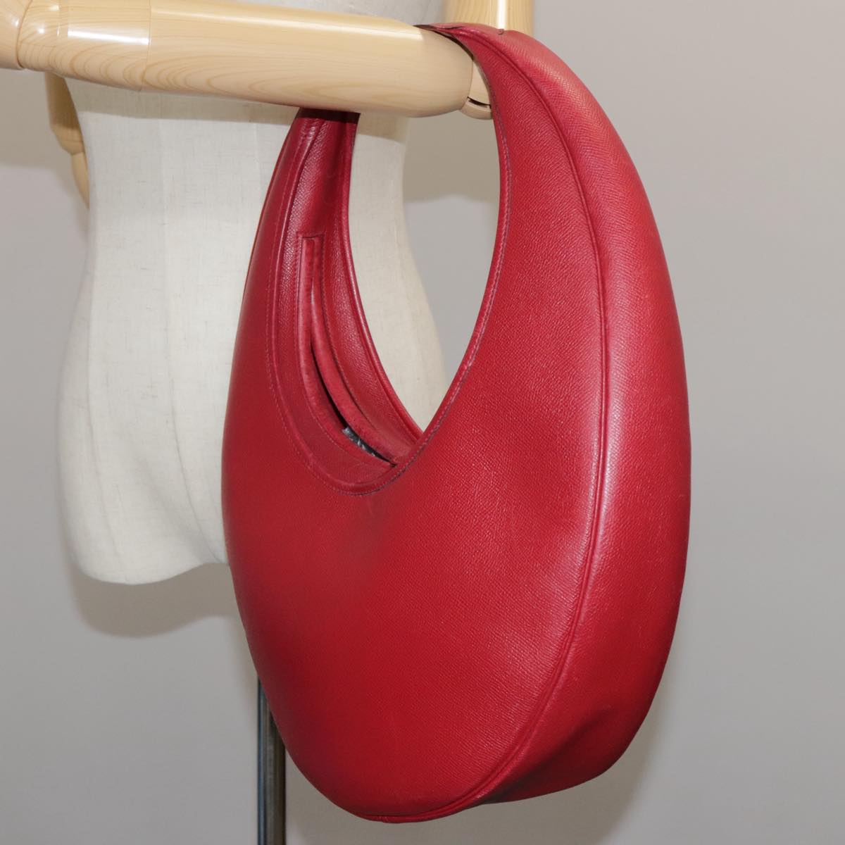 Hermès, Red, Leather, shoulder