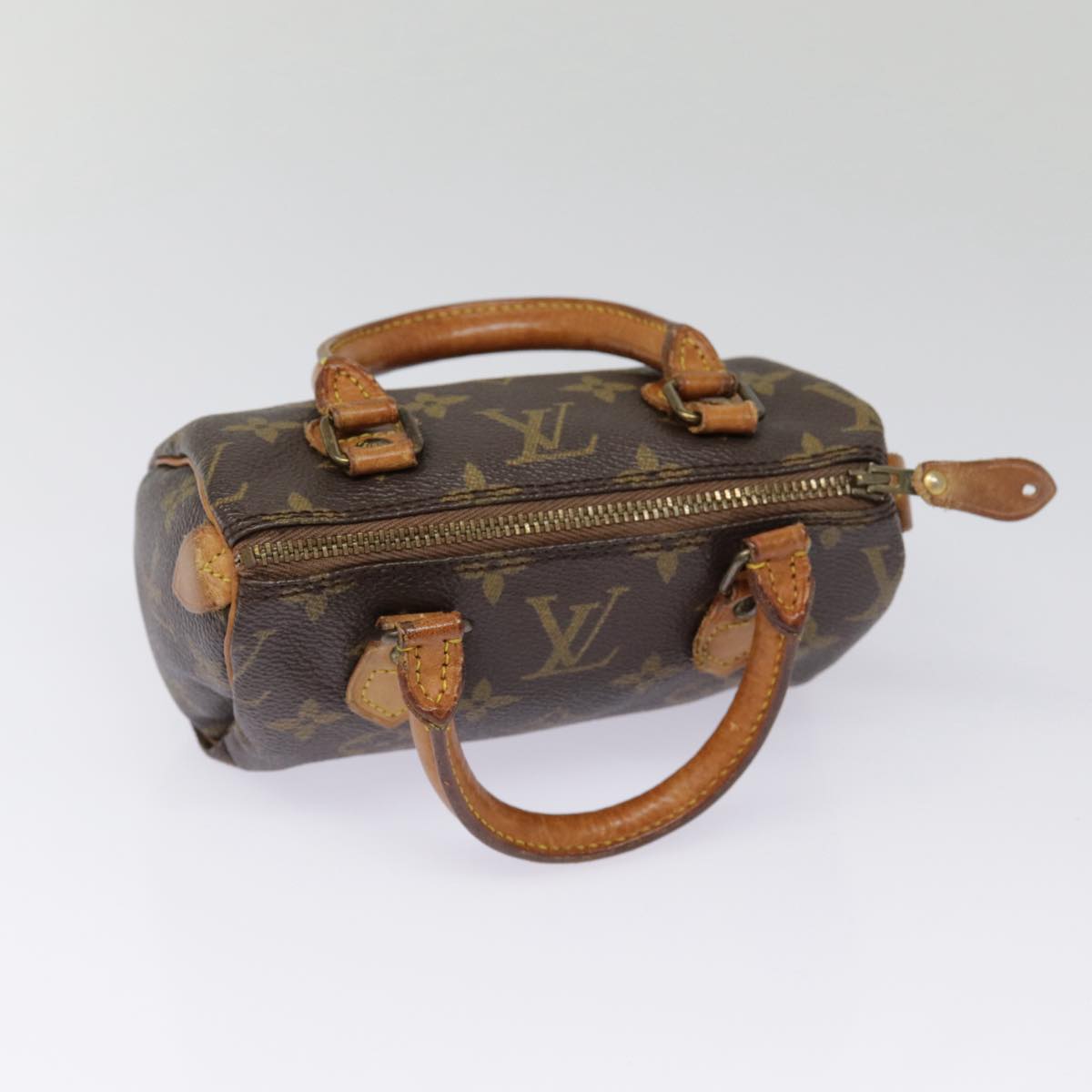 Louis Vuitton Mini speedy, Blue, Canvas, handbag