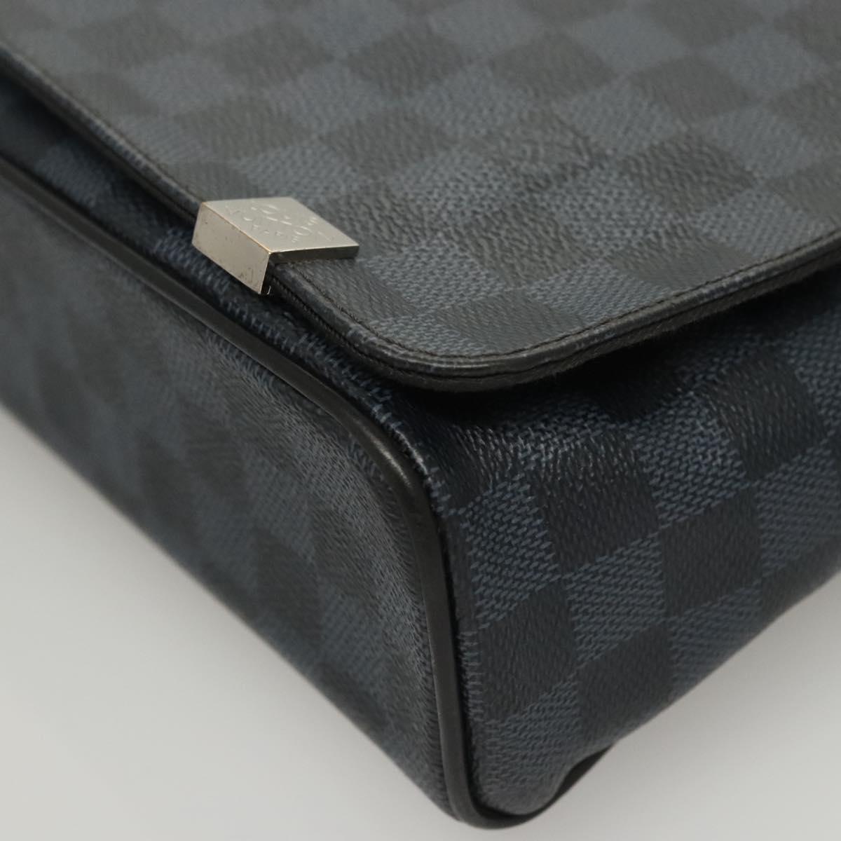 Louis Vuitton District, Grey, Canvas, shoulder