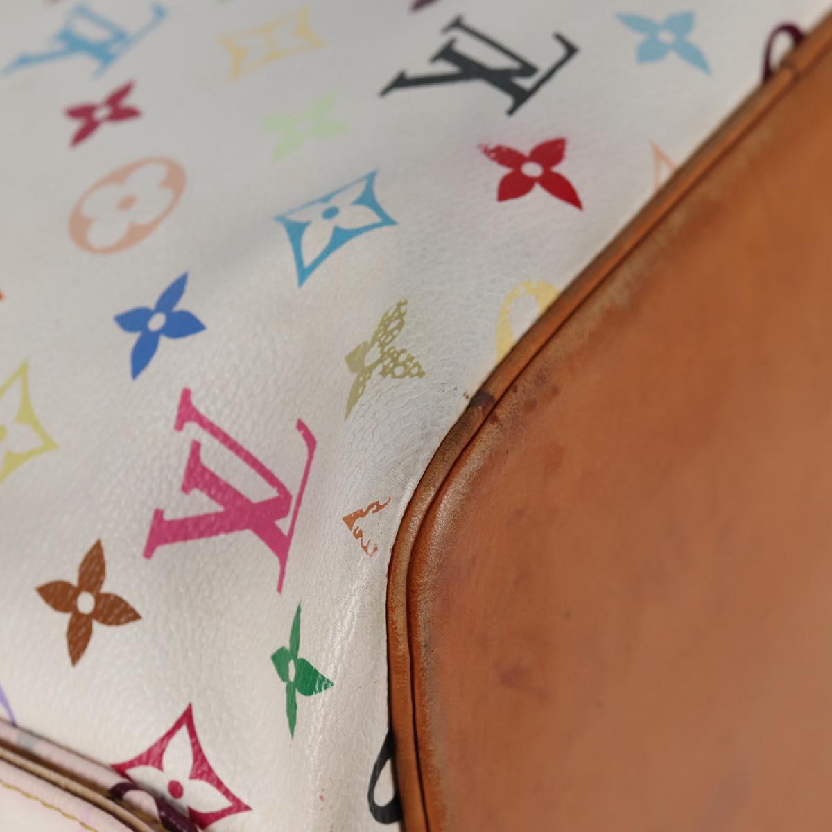 Louis Vuitton Petit Noé, White, Canvas, shoulder