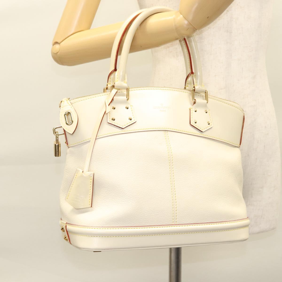 Louis Vuitton Lockit, White, Leather, handbag