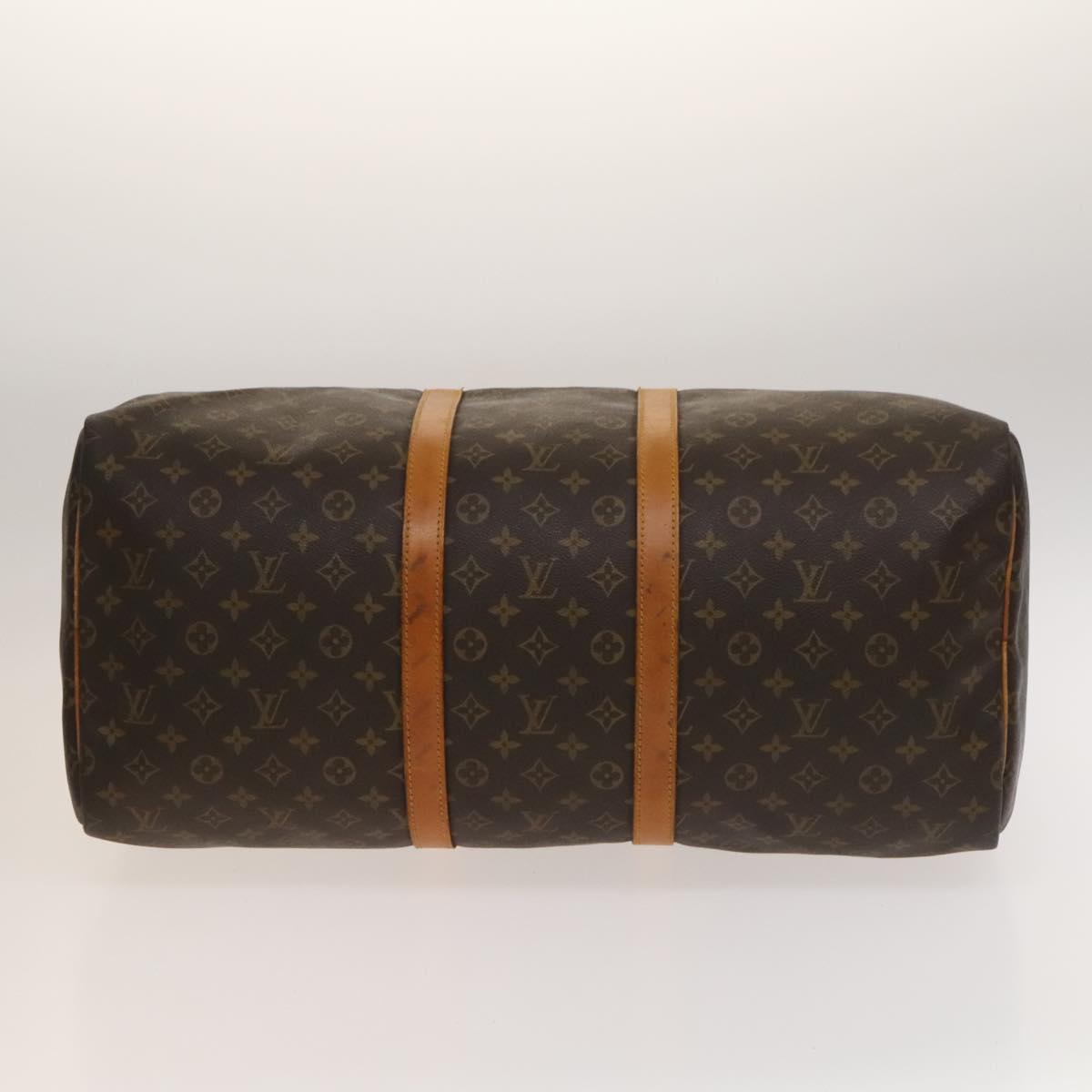 Louis Vuitton Keepall 55, Brown, Canvas, travel