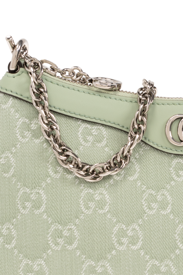 Gucci Ophidia, Green, Canvas, shoulder