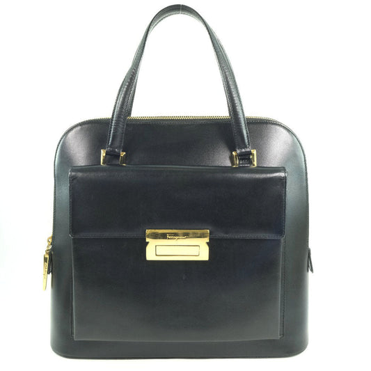 Salvatore Ferragamo, Black, Leather, handbag
