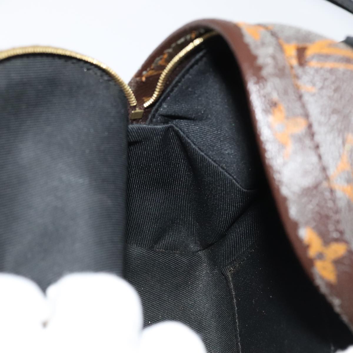 Louis Vuitton Palm Springs mini, Brown, Canvas, backpack