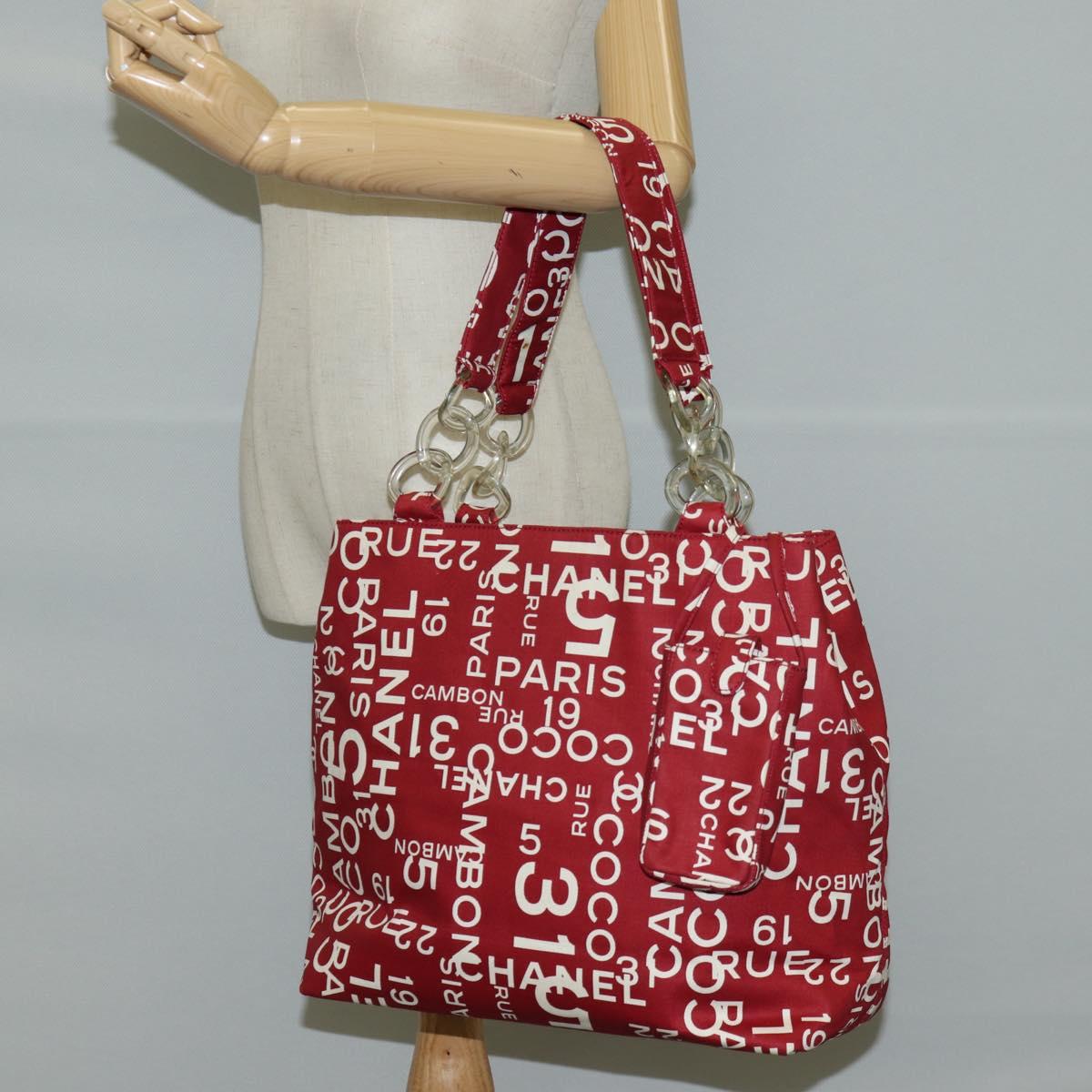 Chanel By sea, Red, Canvas, tote