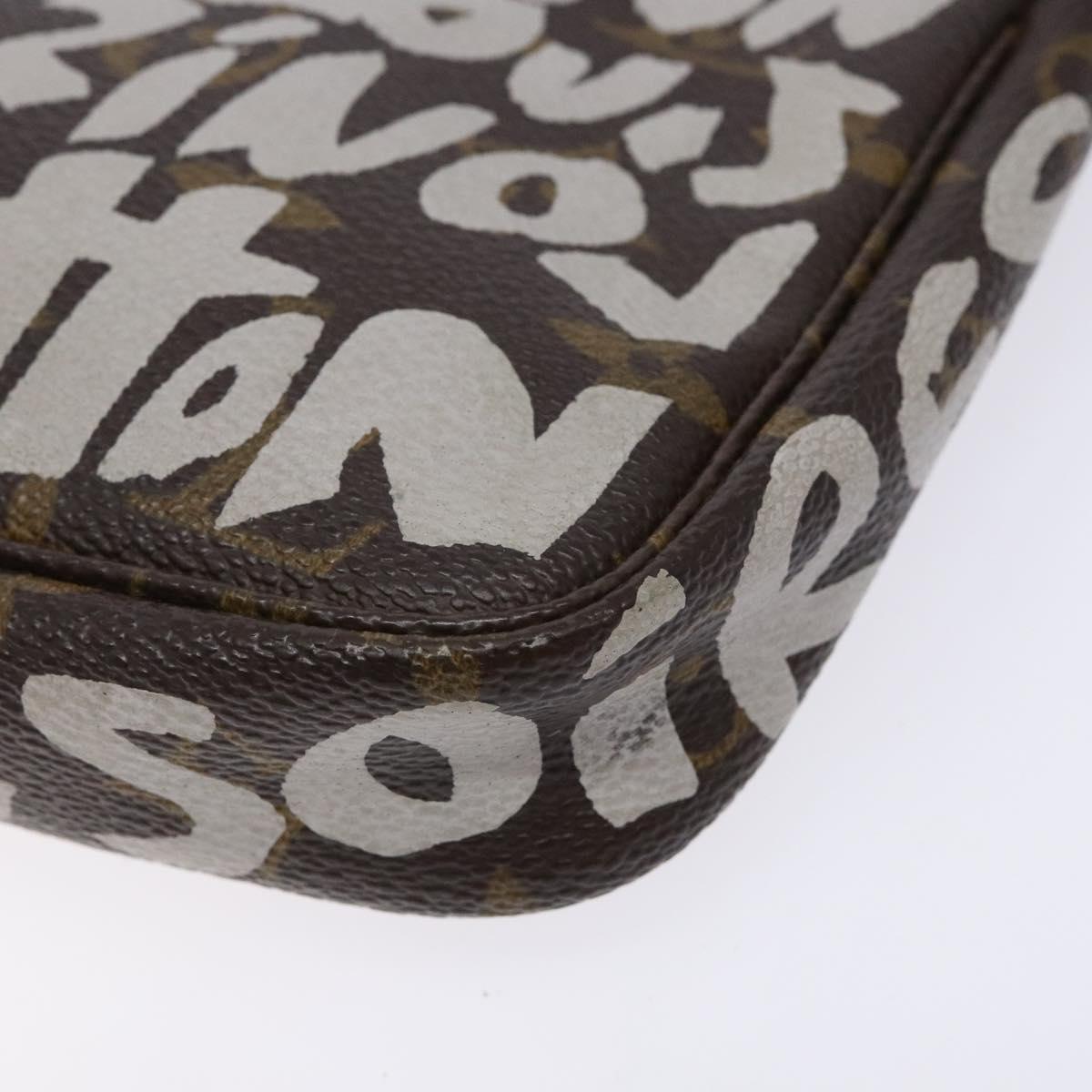 Louis Vuitton Pochette Accessoire, Brown, Canvas, clutch