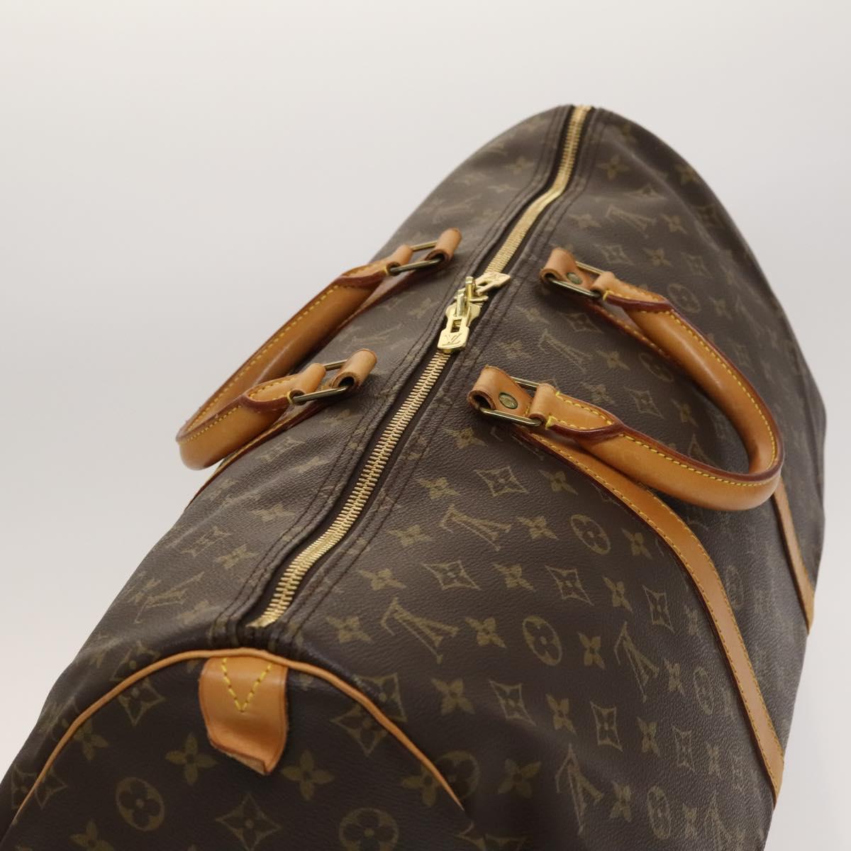 Louis Vuitton Keepall 55, Brown, Canvas, travel