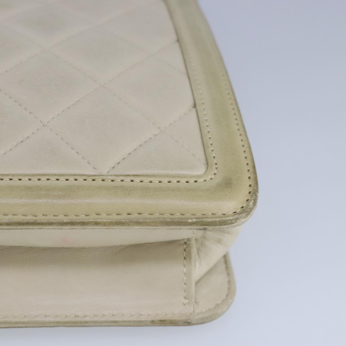 Chanel, Beige, Leather, shoulder