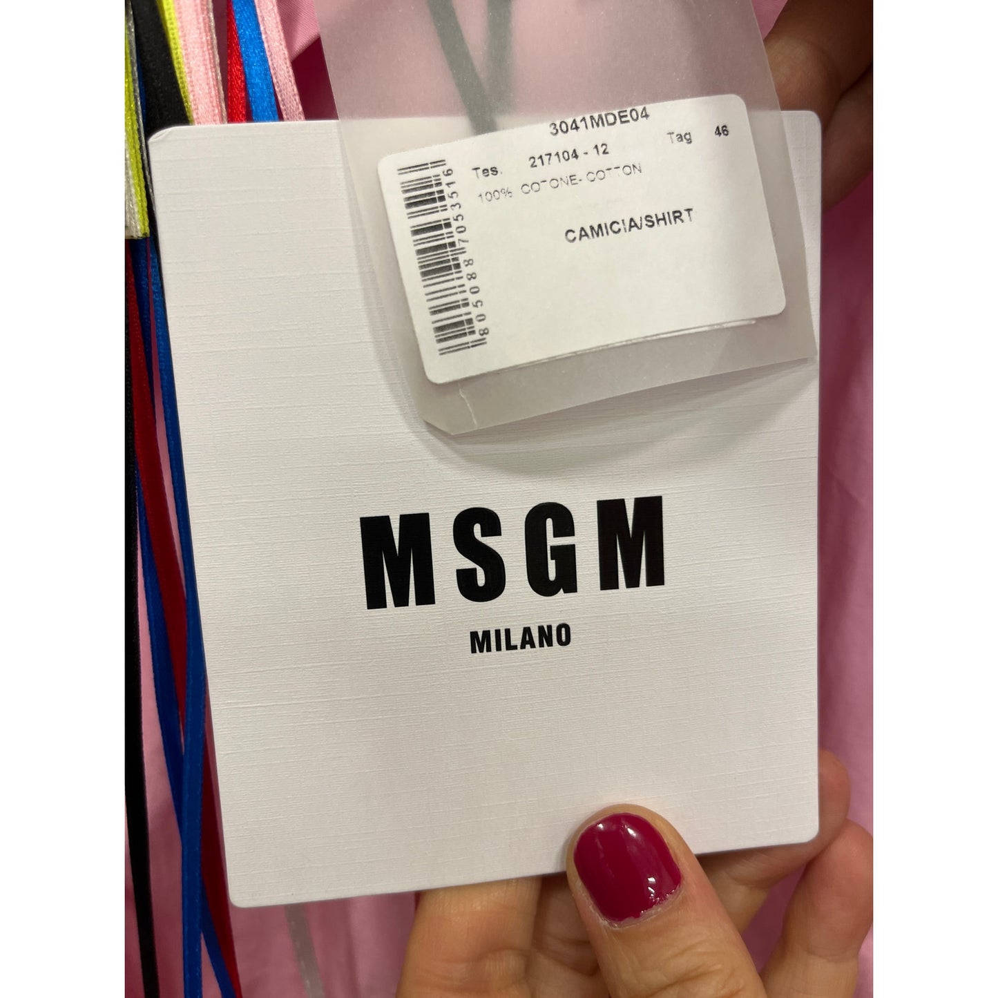 Блуза-топ MSGM Camicia 46 IT Pink, новый с ценниками