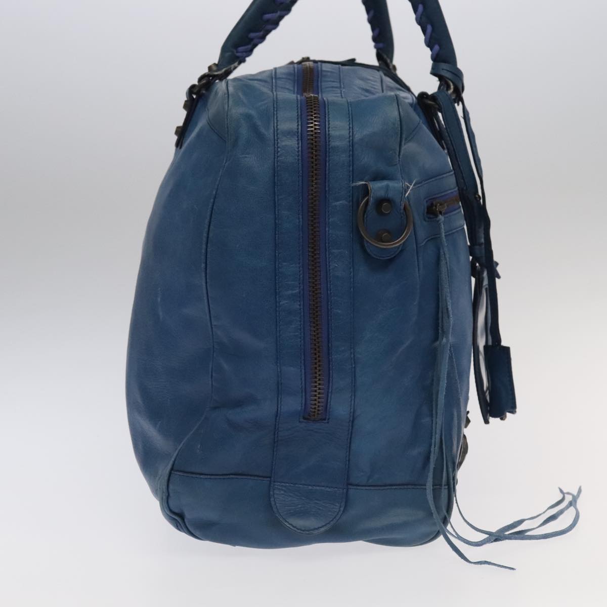 Balenciaga, Blue, Leather, handbag