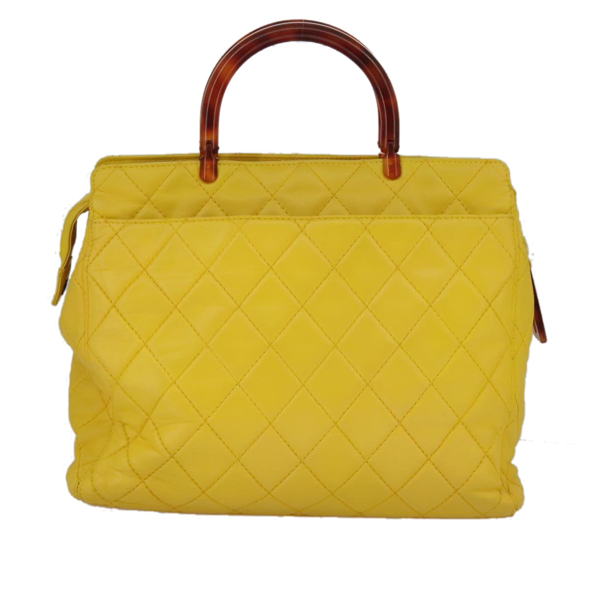 Chanel Cabas, Yellow, Leather, handbag
