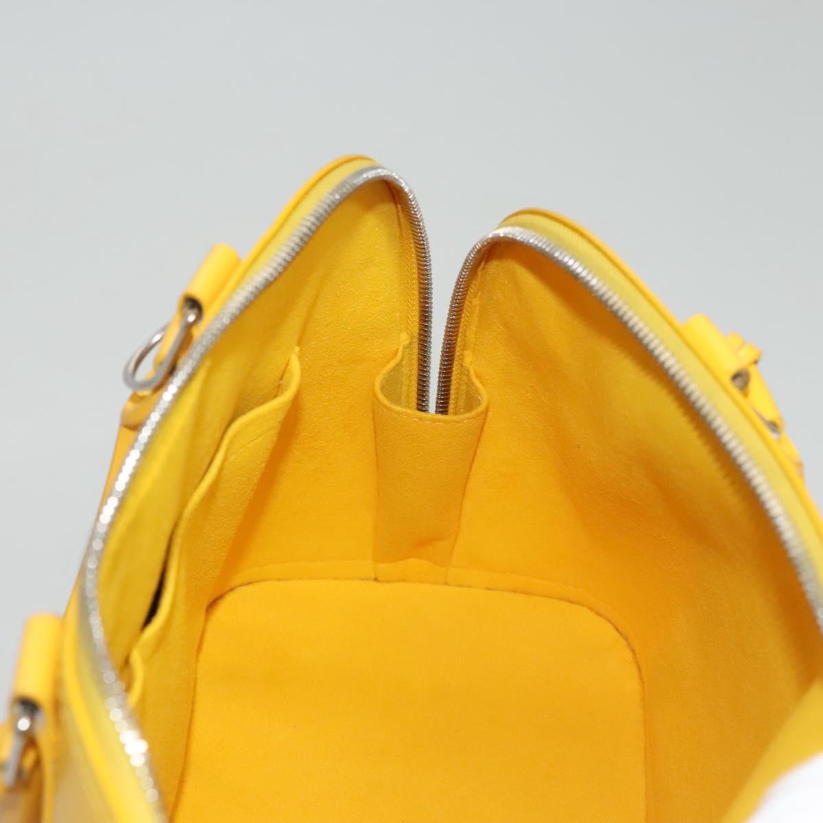 Louis Vuitton Alma, Yellow, Leather, handbag