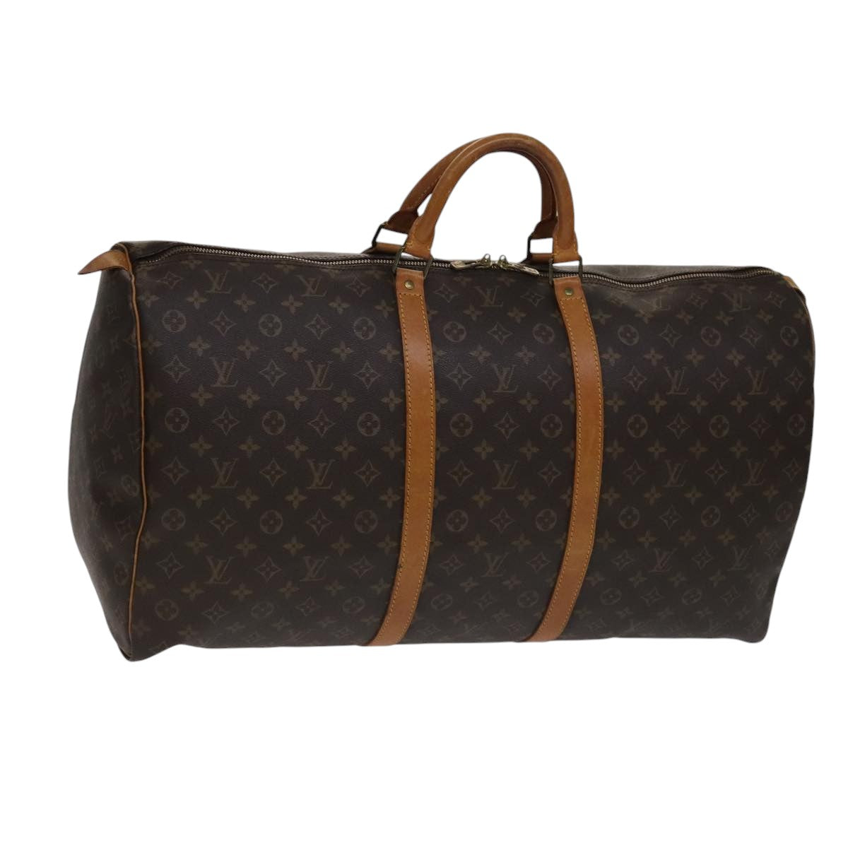 Louis Vuitton Keepall 60, Brown, Canvas, travel