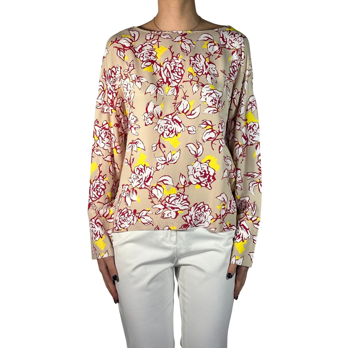 Liviana Conti Floral Silk Blouse