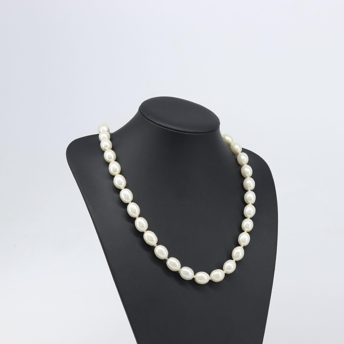 Chanel CC Pearl Metal and Pearls, White, Pearl, Necklace
