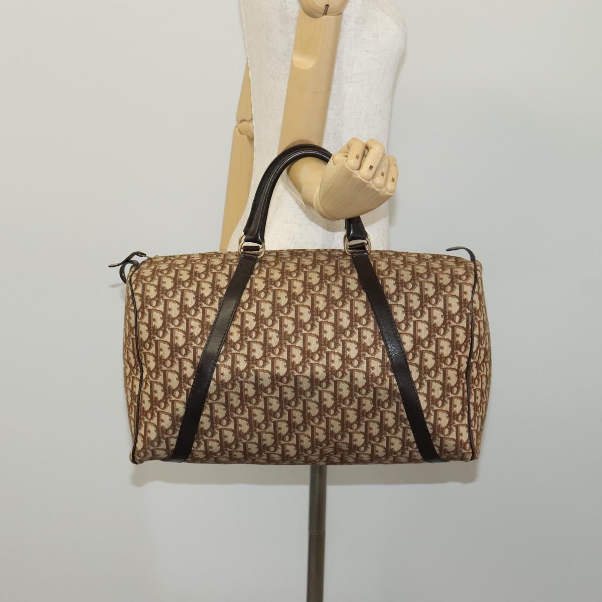 Dior Boston, Brown, Canvas, travel