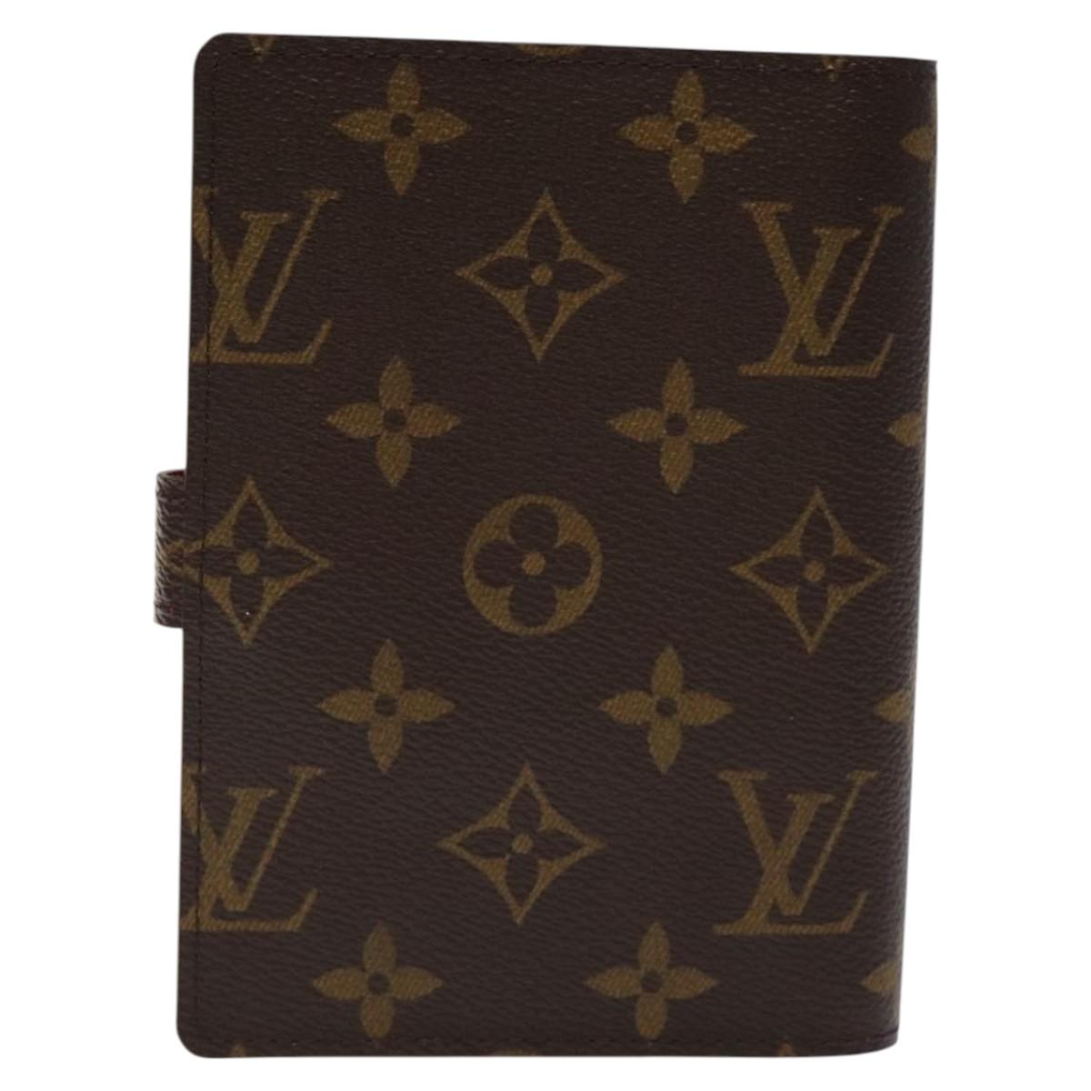 Louis Vuitton Agenda PM, Brown, Canvas, wallet