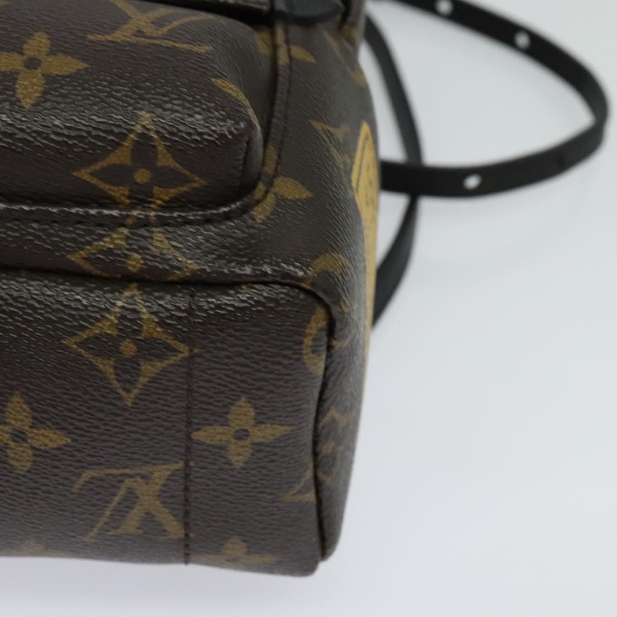Louis Vuitton Palm Springs mini, Brown, Canvas, backpack