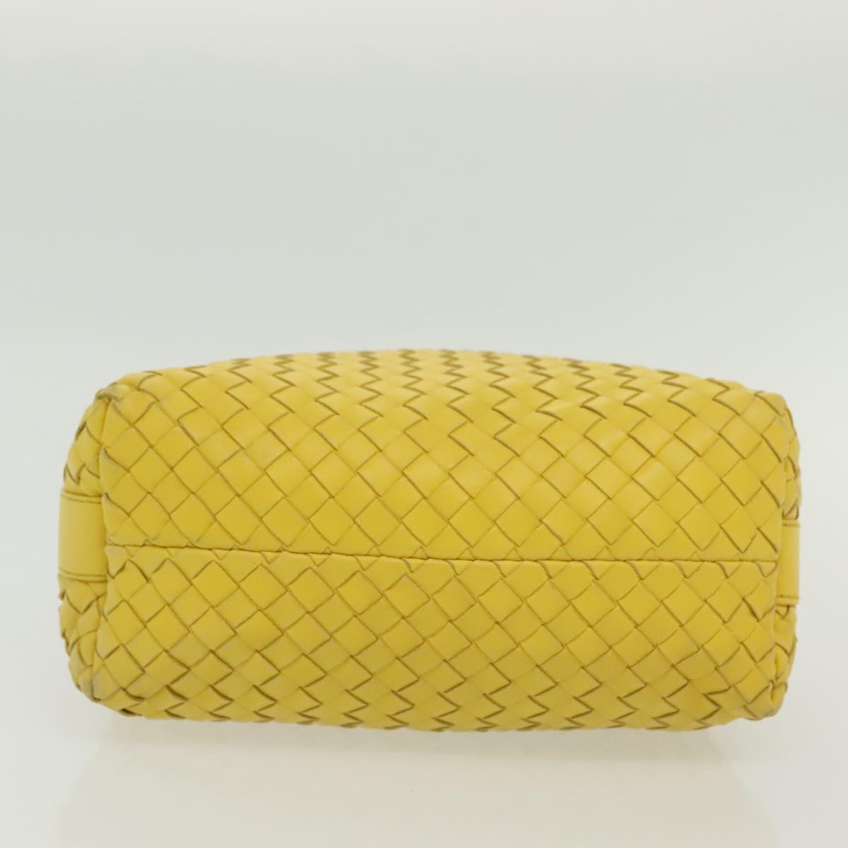 Bottega Veneta Intrecciato, Yellow, Leather, handbag